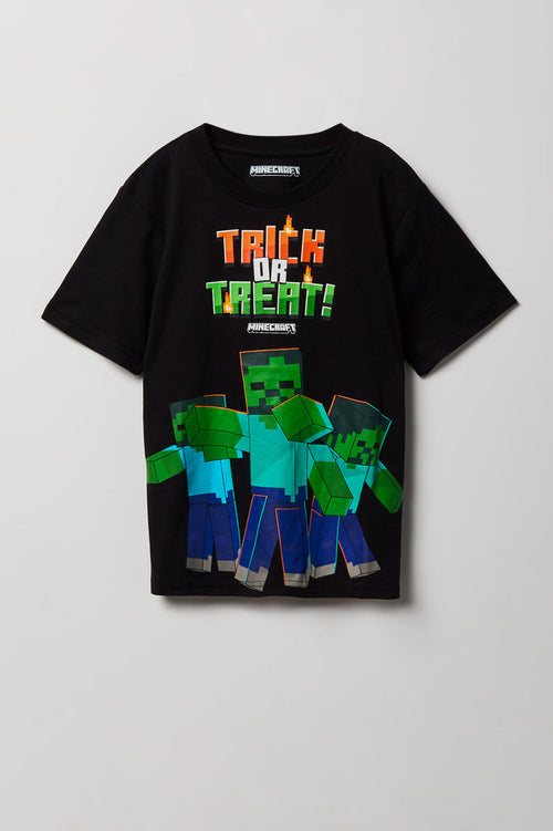 Kids Minecraft Halloween Graphic T-Shirt