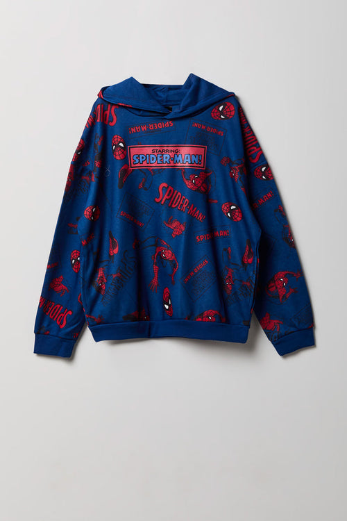 Kids Spider-Man Print Fleece Hoodie