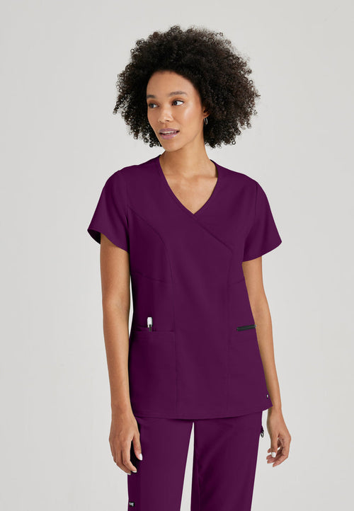 Kim Top - Wine - Grey's Anatomy Scrubs