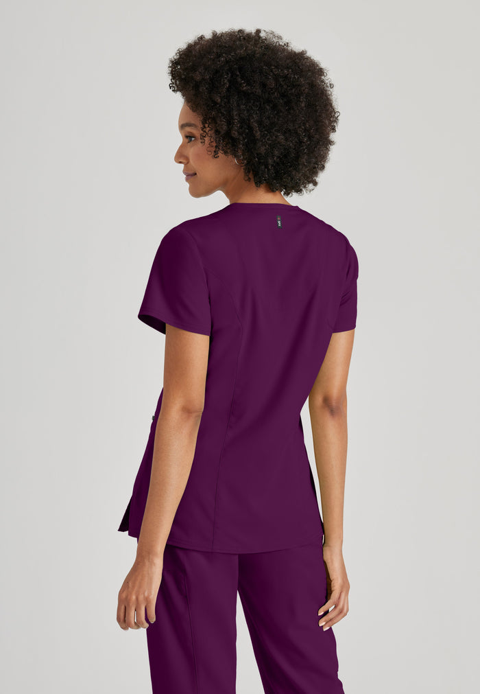 Kim Top - Wine - Grey's Anatomy Scrubs