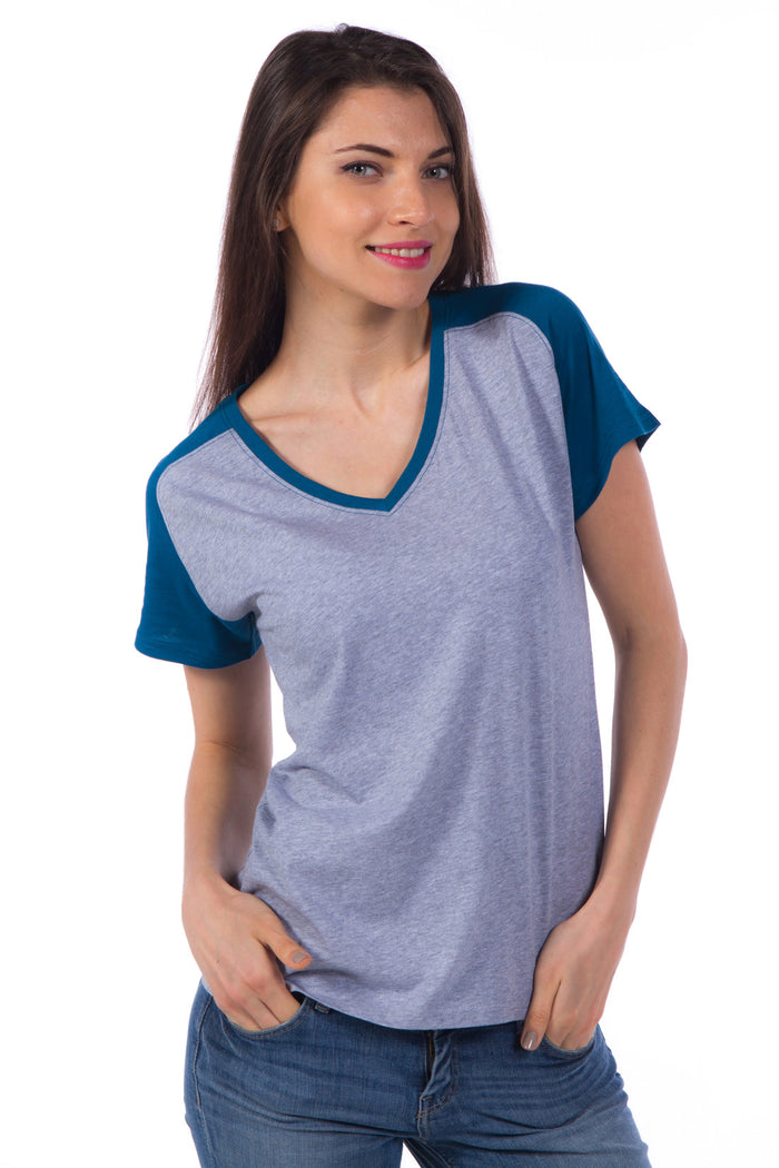 Moroccan Blue / Heather Gray / XS