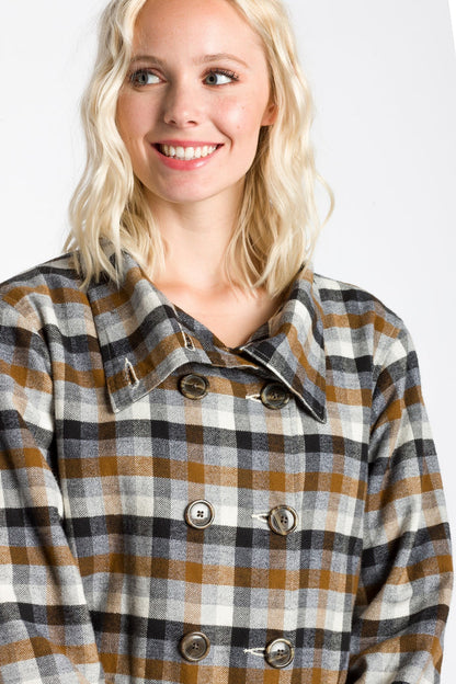 Kinsley | Women's Lined Brushed Double Breasted Coat