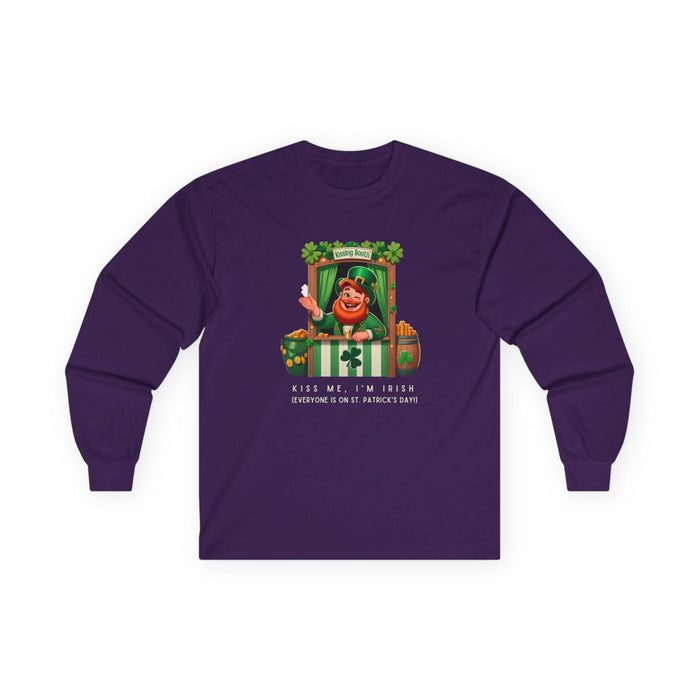 Kiss Me, I'm Irish - Everyone Is on St. Patrick's Day! 💋🍀 Irish Man - Unisex Ultra Cotton Long Sleeve Tee - Whippie's