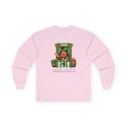 Kiss Me, I'm Irish - Everyone Is on St. Patrick's Day! 💋🍀 Irish Man - Unisex Ultra Cotton Long Sleeve Tee - Whippie's
