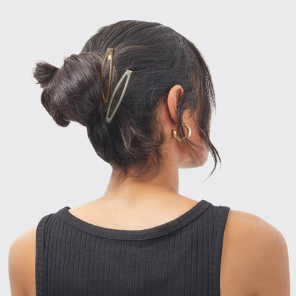 Kitsch Enamel Elongated Snap Clips 4 pcs