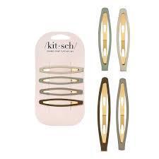 Kitsch Enamel Elongated Snap Clips 4 pcs