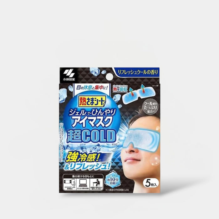 Kobayashi Netsusama Sheet Cooling Gel Eye Mask Super Cold (5 Mask) قناع العين الجل المبرد من كوباياشي نيتسوساما فائق البرودة - Princess Cosmetics Qatar