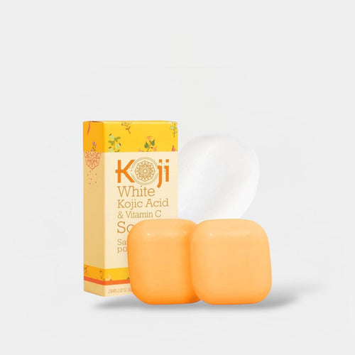 Koji White Kojic Acid & Vitamin C Skin Brightening Soap (2 Bars x 80g) صابون كوجي وايت لتفتيح البشرة بحمض الكوجيك وفيتامين سي - Princess Cosmetics Qatar
