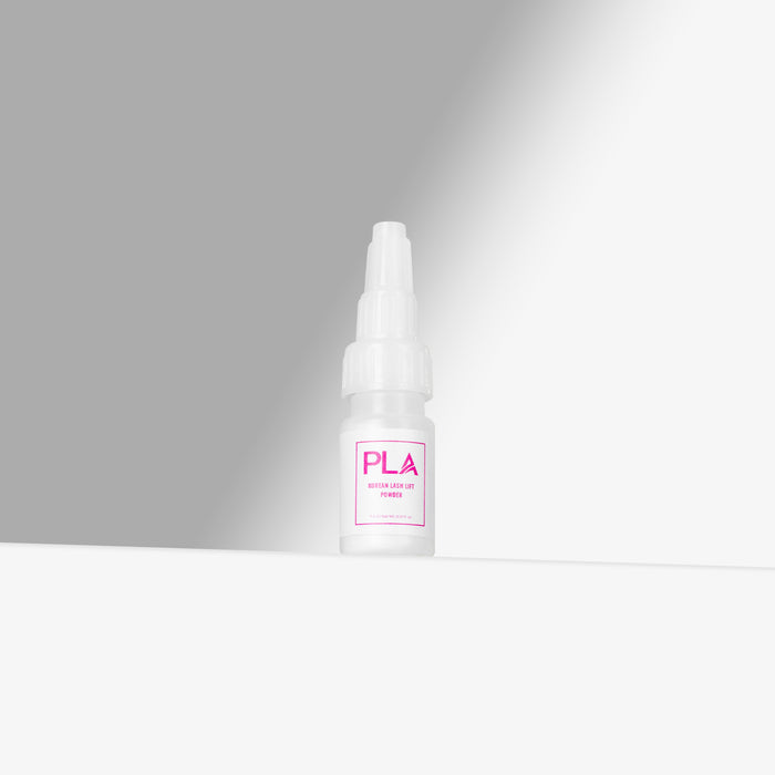 White bottle with 'PLA' label on a light gray background