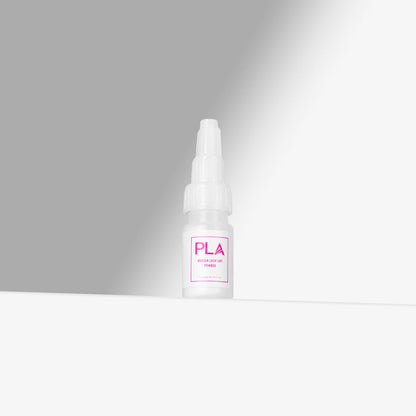 White bottle with 'PLA' label on a light gray background