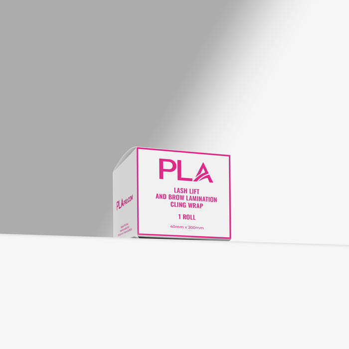 Box of PLA Lash Lift and Brow Lamination Cling Wrap on a gray background