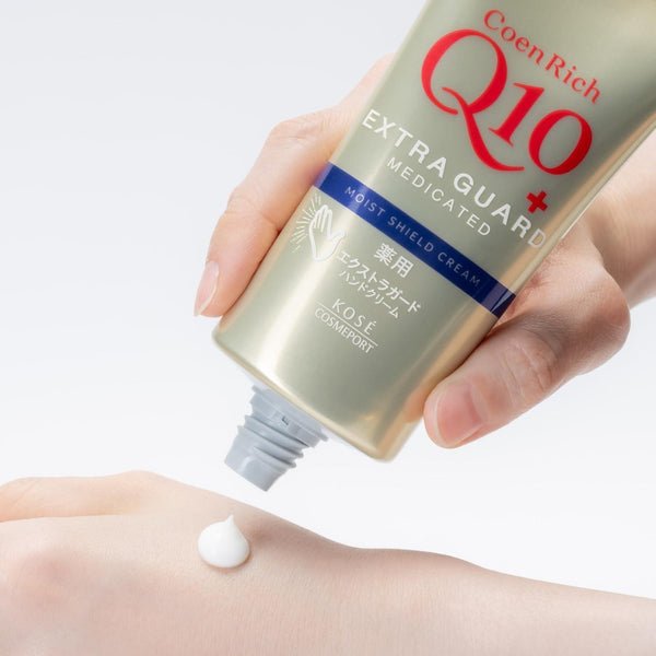 Kose CoenRich Q10 Extra Guard Medicated Moist Shield Cream 80g كريم كوس كوينريتش كيو 10 إكسترا جارد الطبي المرطب - Princess Cosmetics Qatar