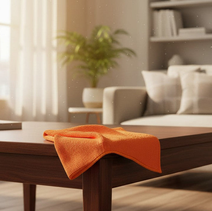 Microfiber Cloth / Orange / 12"X12" 12 PK