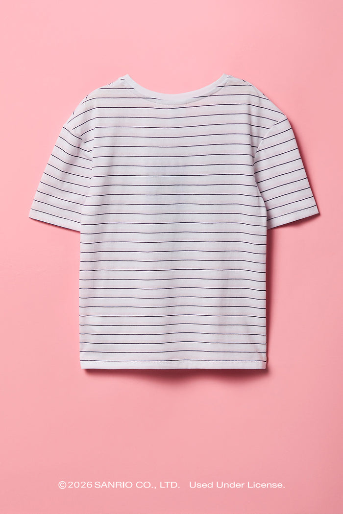 Kuromi™ Girls Graphic Striped T-Shirt