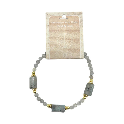 Labradorite Hexagon Stone Bracelet