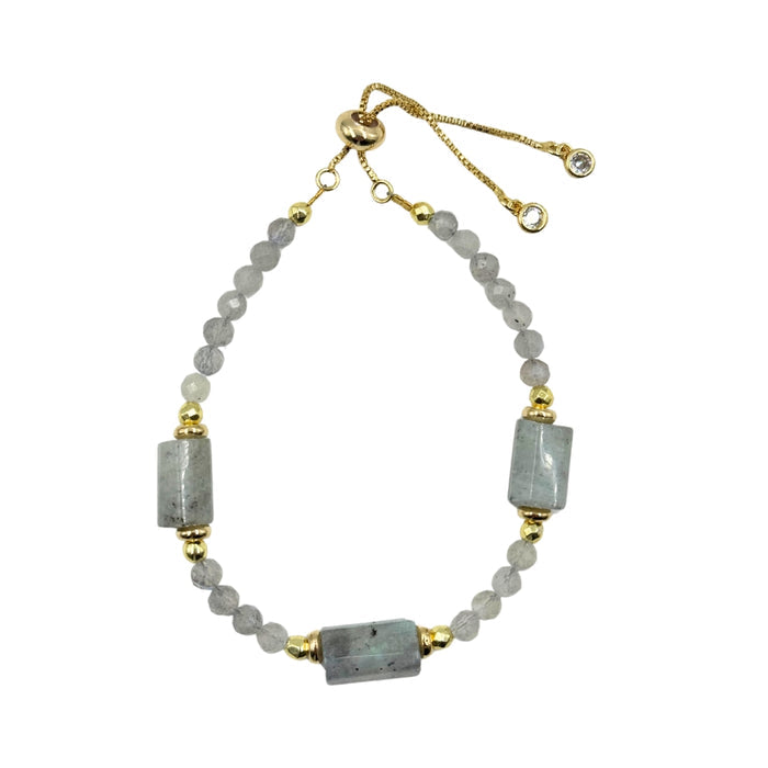 Labradorite Hexagon Stone Bracelet