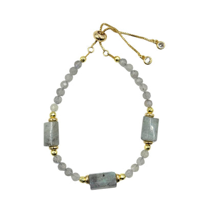Labradorite Hexagon Stone Bracelet