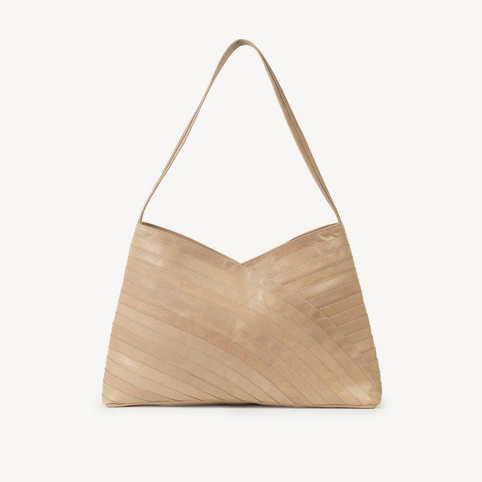 Large Crisscross Shoulder Bag - Fog