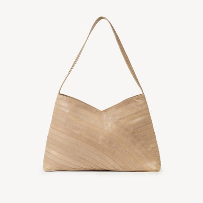 Large Crisscross Shoulder Bag - Fog