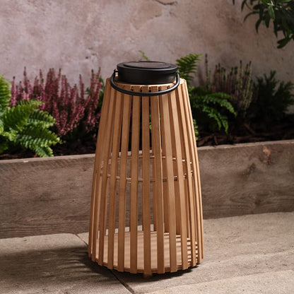 Large Sol Wooden Solar Lantern | Outdoor Garden Decoration