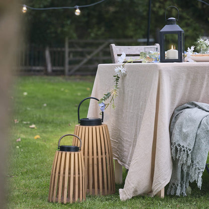Large Sol Wooden Solar Lantern | Outdoor Garden Decoration