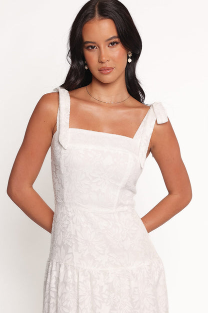 Petal and Pup USA DRESSES Lavinia Maxi Dress - White Floral