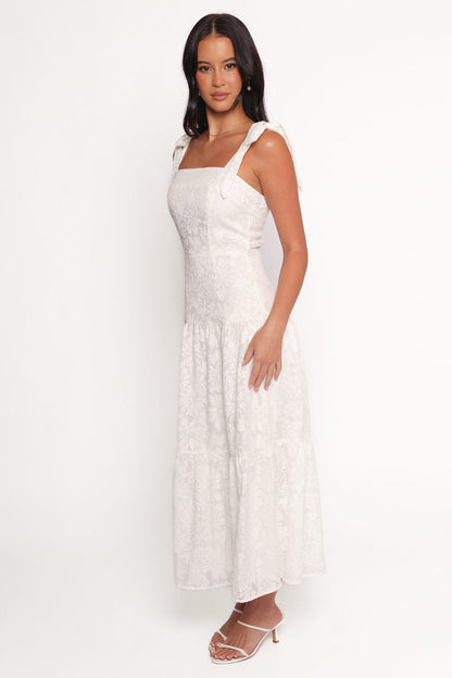 Petal and Pup USA DRESSES Lavinia Maxi Dress - White Floral