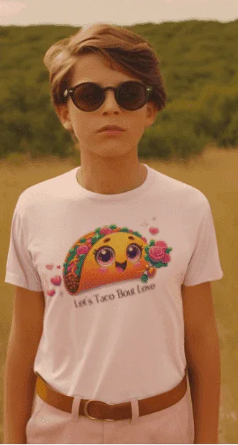 🌮 Let's Taco 'Bout Love 💖 Kids Softstyle Tee ✨ Spread the love this Valentine's Day! - Whippie's