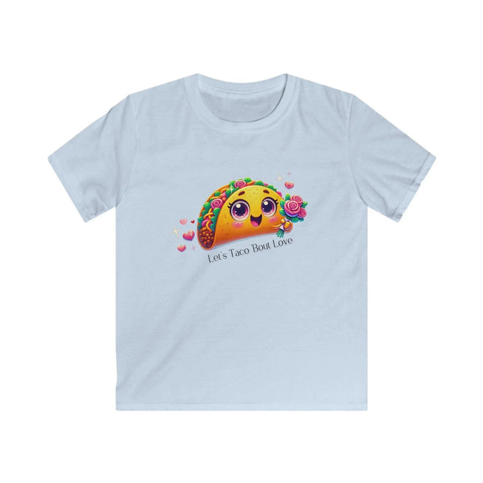 🌮 Let's Taco 'Bout Love 💖 Kids Softstyle Tee ✨ Spread the love this Valentine's Day! - Whippie's