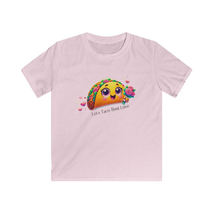 🌮 Let's Taco 'Bout Love 💖 Kids Softstyle Tee ✨ Spread the love this Valentine's Day! - Whippie's