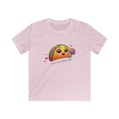 🌮 Let's Taco 'Bout Love 💖 Kids Softstyle Tee ✨ Spread the love this Valentine's Day! - Whippie's