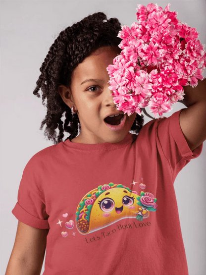 🌮 Let's Taco 'Bout Love 💖 Kids Softstyle Tee ✨ Spread the love this Valentine's Day! - Whippie's