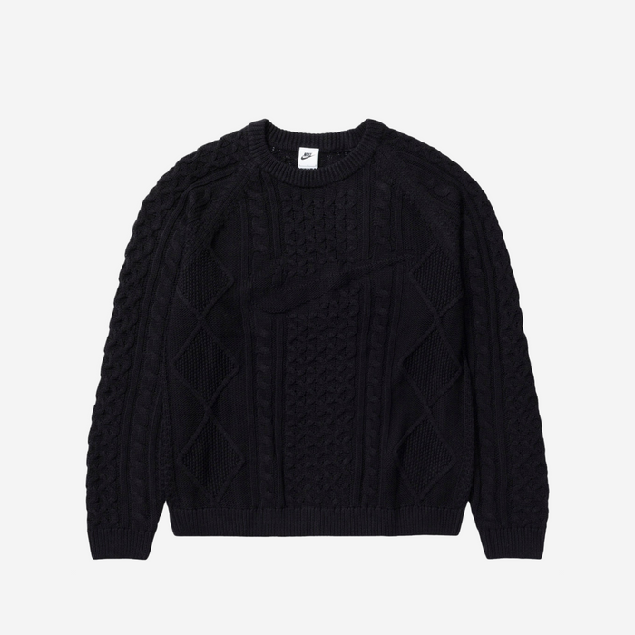 Nike Life Cable Knit Black Sweater