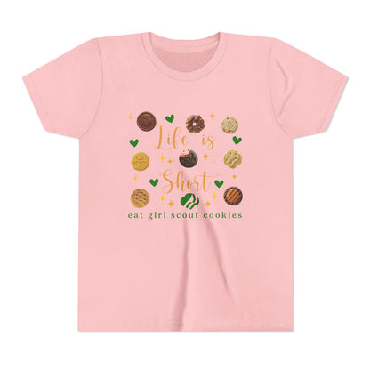 Life is Short, Eat Girl Scout Cookies Tee | Youth (LBB)