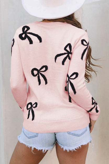 Light Pink Bow Sweater