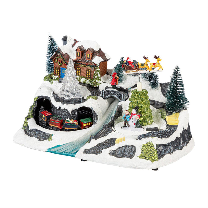 Light Up Christmas Winter Scene With Motion & Music