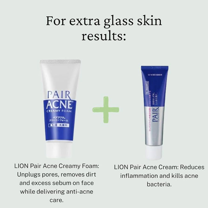 Lion Acne Pair Creamy Foam 80g ليون لعلاج حب الشباب، كريم رغوي مزدوج - Princess Cosmetics Qatar
