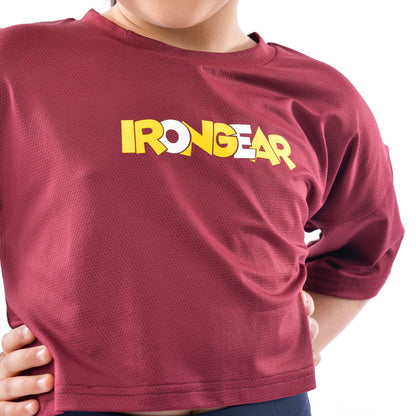 Little Drop Shoulder Crop Top - IRONGEAR Fitness