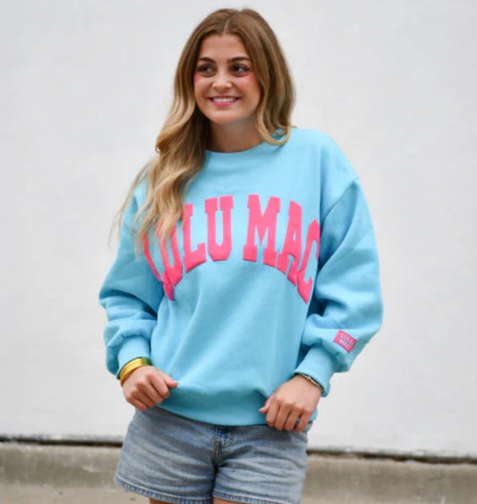 LM-Blue/Hot Pink Puff Sweatshirt