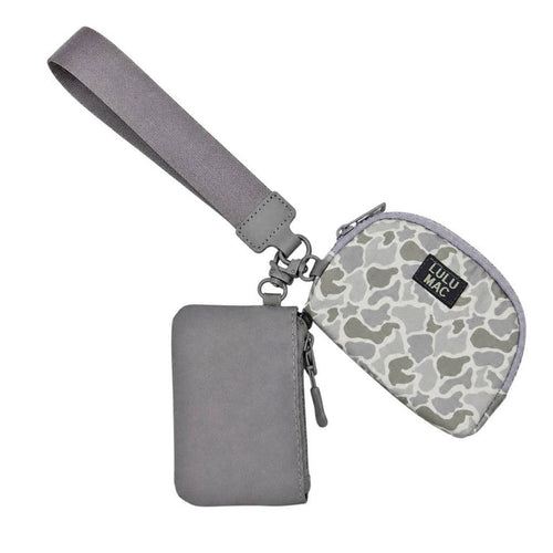 LM-Grey/White Camo Wristlet