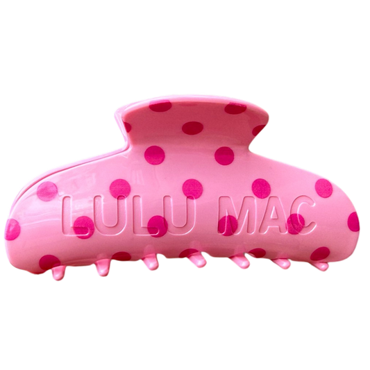 LM-HAIR CLIP Pink/Hot Pink Dot