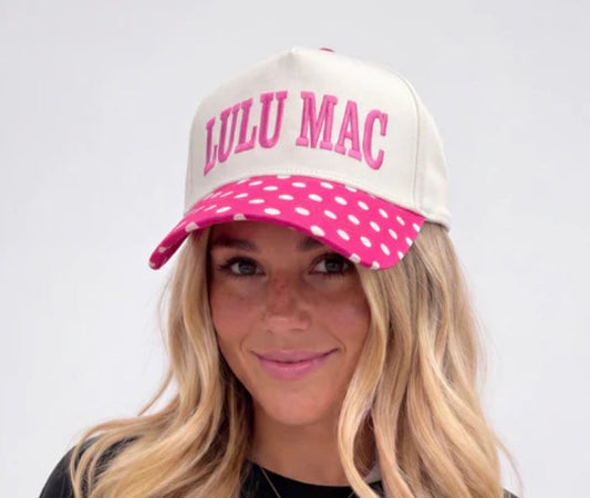 LM-Hot Pink Polkadot Hat