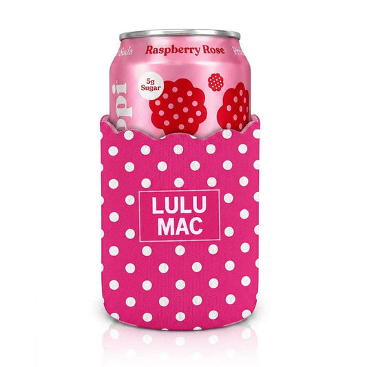 LM-Hot Pink/White Dot Koozie