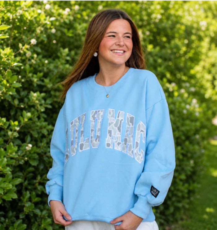 LM-Light Blue White Camo Sweatshirt