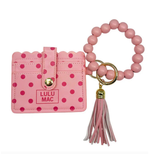 LM-Light Pink w/ hot pink beaded wrislet