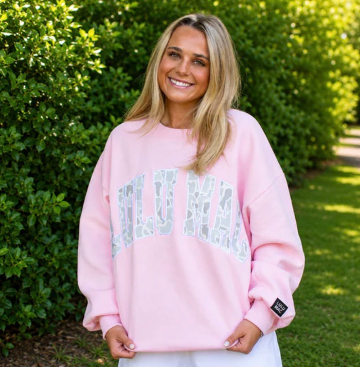 LM-Light Pink White Camo Sweatshirt