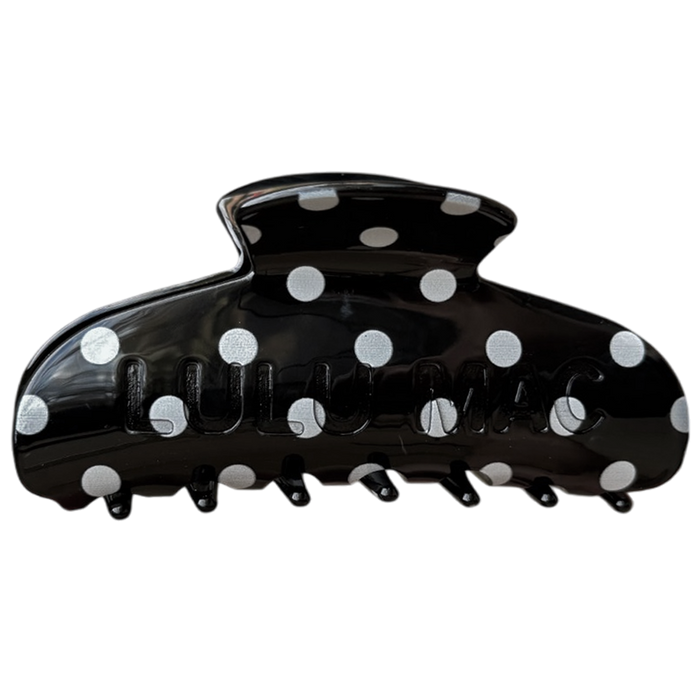 LM-LULU MAC HAIR CLIPS - Black/White Dot