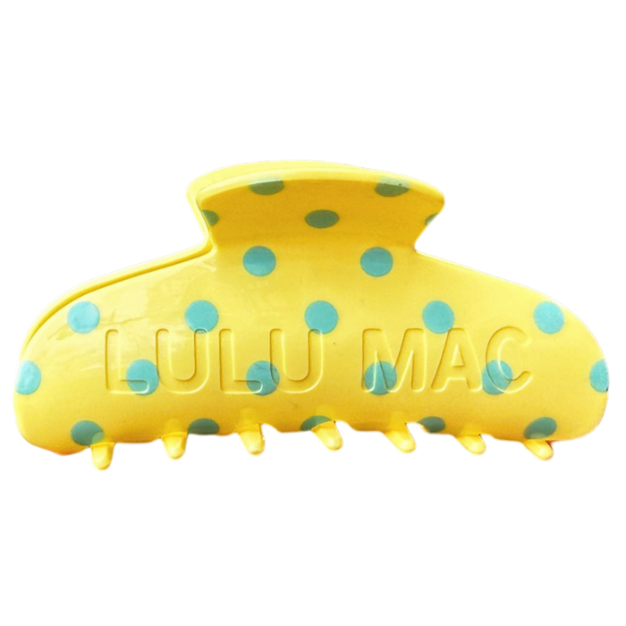 LM-LULU MAC HAIR CLIPS Butter/Blue Dot
