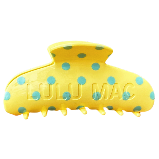 LM-LULU MAC HAIR CLIPS Butter/Blue Dot