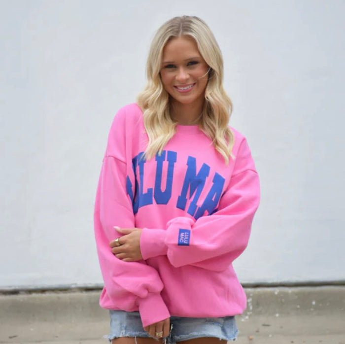 LM-Pink w/ Royal Puff Sweatshirt
